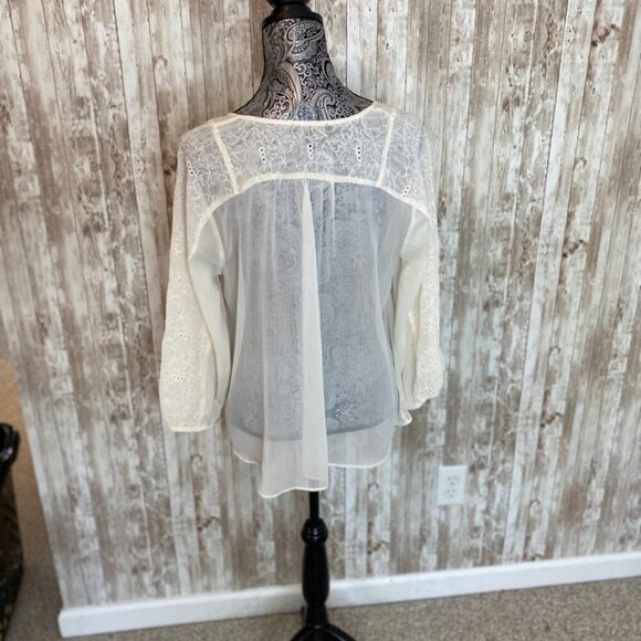Women's Jessica Simpson BoHo Peasant Blouse size Large - Picture 6 of 7